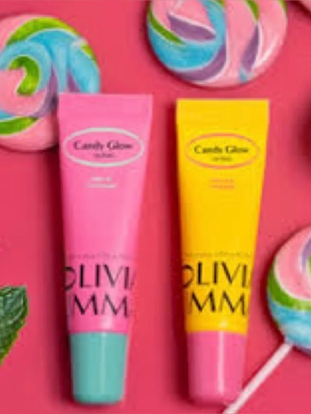 Olivia Umma Candy Glow Up Lip Balm Duo NIB Hydrating Glossy Balm Set New in Box